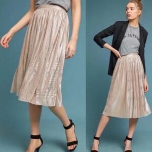 Anthropology Sabina Musayev Cream Midi Skirt